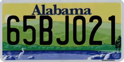 AL license plate 65BJ021
