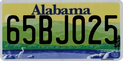 AL license plate 65BJ025