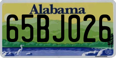 AL license plate 65BJ026