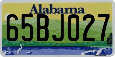 AL license plate 65BJ027