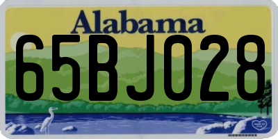 AL license plate 65BJ028