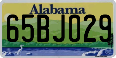 AL license plate 65BJ029