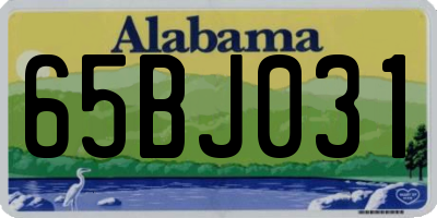 AL license plate 65BJ031