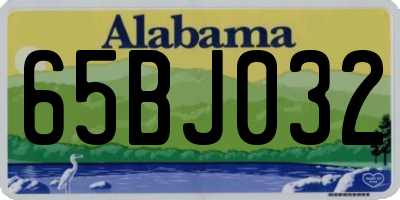AL license plate 65BJ032
