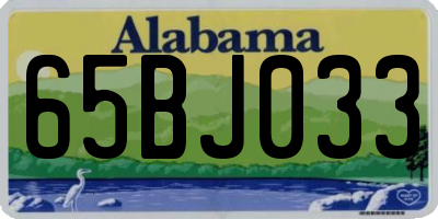 AL license plate 65BJ033
