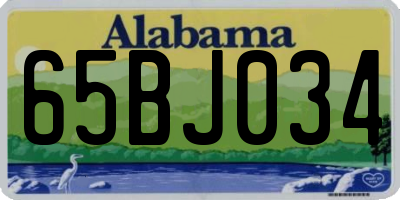 AL license plate 65BJ034