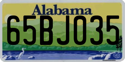 AL license plate 65BJ035