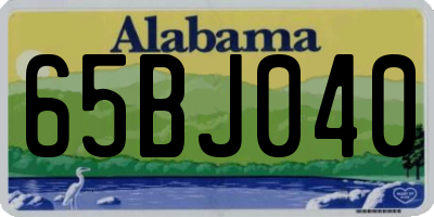 AL license plate 65BJ040