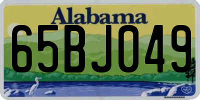 AL license plate 65BJ049