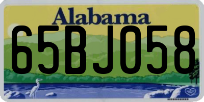 AL license plate 65BJ058