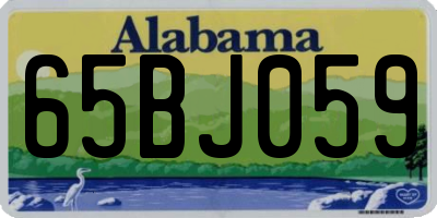 AL license plate 65BJ059