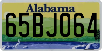 AL license plate 65BJ064