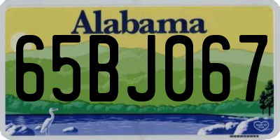 AL license plate 65BJ067