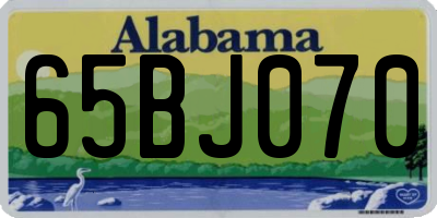 AL license plate 65BJ070
