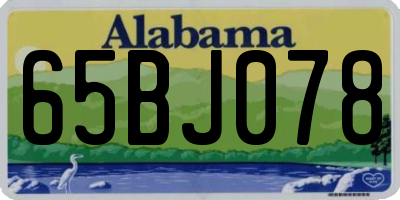AL license plate 65BJ078