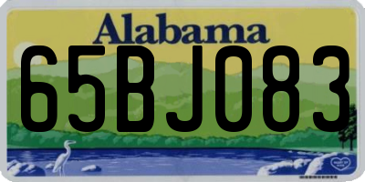 AL license plate 65BJ083