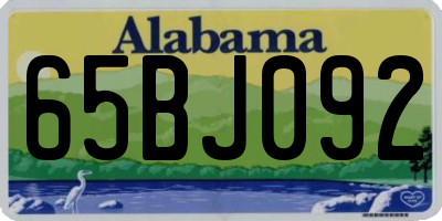 AL license plate 65BJ092