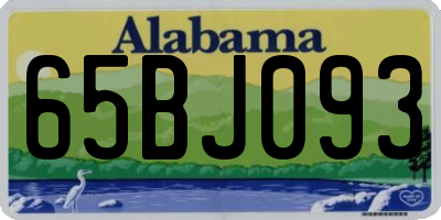 AL license plate 65BJ093