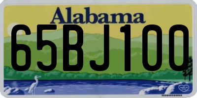 AL license plate 65BJ100