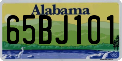 AL license plate 65BJ101