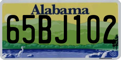 AL license plate 65BJ102