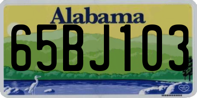AL license plate 65BJ103