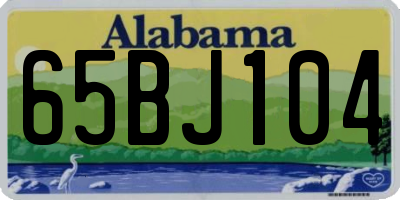 AL license plate 65BJ104