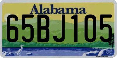 AL license plate 65BJ105