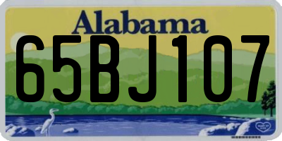 AL license plate 65BJ107
