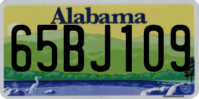 AL license plate 65BJ109
