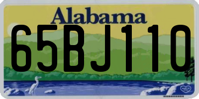 AL license plate 65BJ110