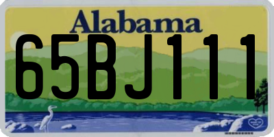 AL license plate 65BJ111