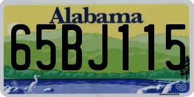AL license plate 65BJ115