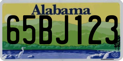 AL license plate 65BJ123