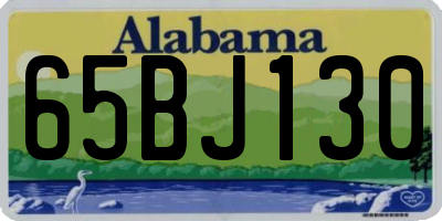 AL license plate 65BJ130
