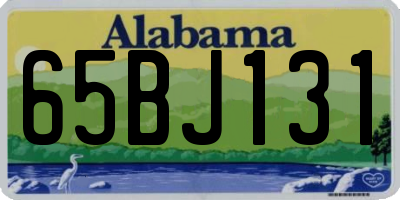 AL license plate 65BJ131