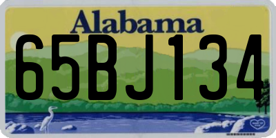 AL license plate 65BJ134