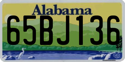 AL license plate 65BJ136