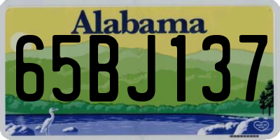 AL license plate 65BJ137