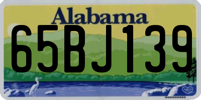 AL license plate 65BJ139