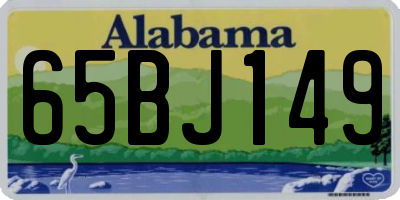 AL license plate 65BJ149