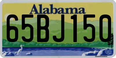 AL license plate 65BJ150