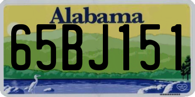 AL license plate 65BJ151