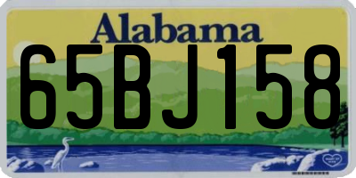 AL license plate 65BJ158