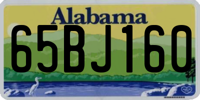 AL license plate 65BJ160