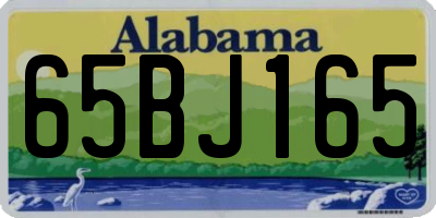 AL license plate 65BJ165