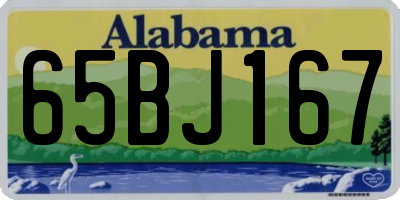 AL license plate 65BJ167