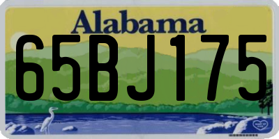 AL license plate 65BJ175