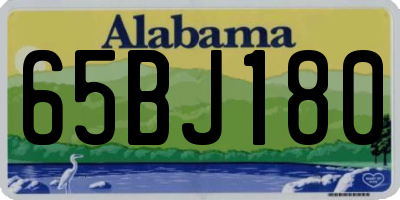 AL license plate 65BJ180