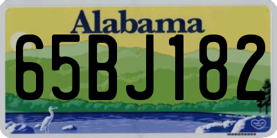 AL license plate 65BJ182